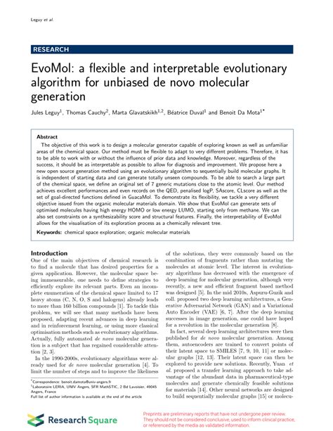 EvoMol: a flexible and interpretable evolutionary。